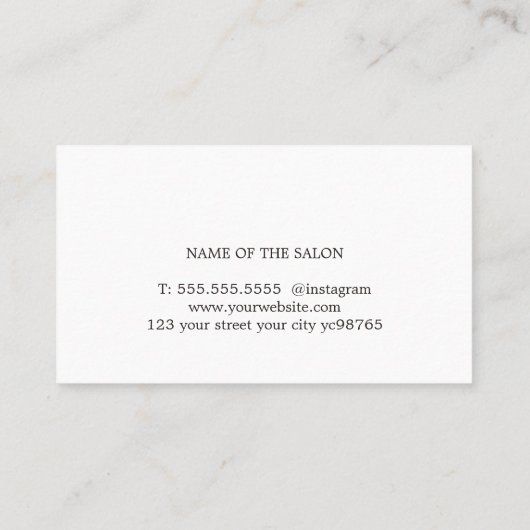 Minimalistische Elegant Textur Pastel Beauty Visitenkarte (Rückseite)