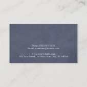 Minimalistische Elegant Texture Blue Anwältin auf Visitenkarte (Rückseite)