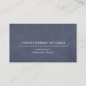 Minimalistische Elegant Texture Blue Anwältin auf Visitenkarte (Vorderseite)