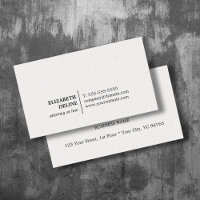 Minimalistische Elegant Texture White Rechtsanwalt