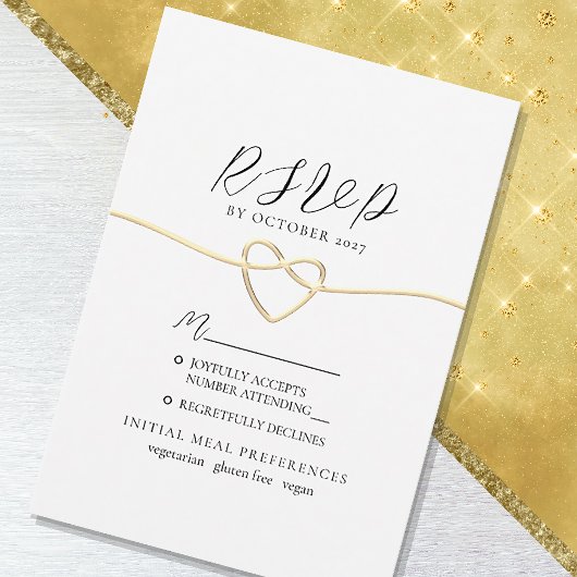 Minimalistische Elegant Wedding RSVP Card