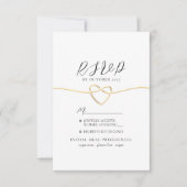 Minimalistische Elegant Wedding RSVP Card Karte (Vorderseite)