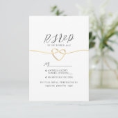 Minimalistische Elegant Wedding RSVP Card Karte (Stehend Vorderseite)