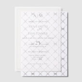 Minimalistische Elegante B&W Classic Wedding Pergament Einladungen (Versetzt (Einladung))