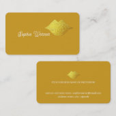 Minimalistische Elegante Beauty Gold Lips Dusty Mu Visitenkarte (Vorne/Hinten)