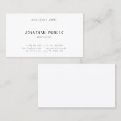 Minimalistische elegante Berufliche Vorlage Visitenkarte (Vorne/Hinten)