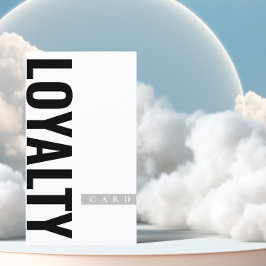 Minimalistische elegante Black and White Loyalty C Visitenkarte