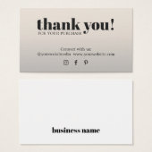 Minimalistische elegante Black Imitats Silberdanke (Vorne & Hinten)