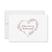 Minimalistische elegante Braidsmaid-Vorschlagskart