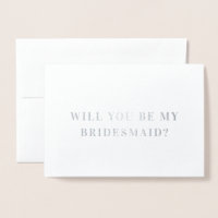 Minimalistische elegante Bridesmaid-Vorschlagskart