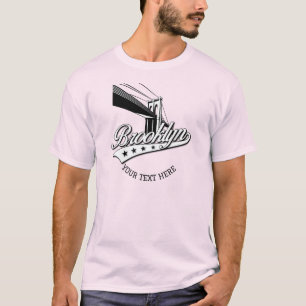 Minimalistische elegante Brooklyn-Kollektion hellr T-Shirt