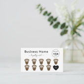 Minimalistische elegante Brown-Kaffeekuchen hinzuf Treuekarte (Stehend Vorderseite)