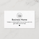 Minimalistische elegante Brown-Kaffeekuchen hinzuf Treuekarte (Rückseite)