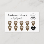 Minimalistische elegante Brown-Kaffeekuchen hinzuf Treuekarte (Vorderseite)