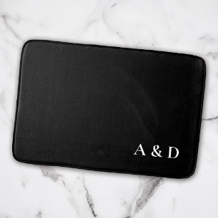 Minimalistische Elegante Couple Monogram Housewärm Badematte