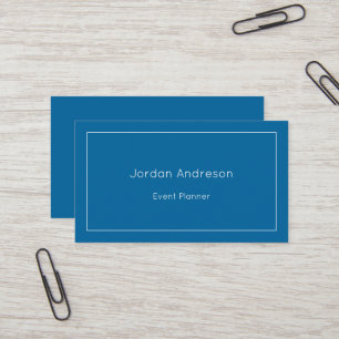 Minimalistische elegante Deep Blue Business Card Visitenkarte