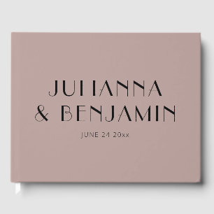 Minimalistische elegante Dusty Mauve Custom Weddin Gästebuch