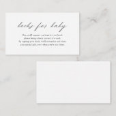 Minimalistische elegante einfache Bücher für Babyd Begleitkarte (Vorne/Hinten)