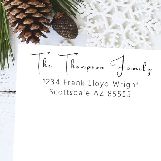 Minimalistische Elegante Einfache Skript-Rücksende Permastempel