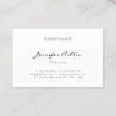 Minimalistische Elegante Einfache Vorlage Beruflic Visitenkarte (Rückseite)