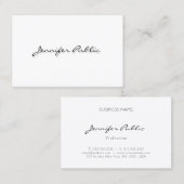 Minimalistische Elegante Einfache Vorlage Beruflic Visitenkarte (Vorne/Hinten)