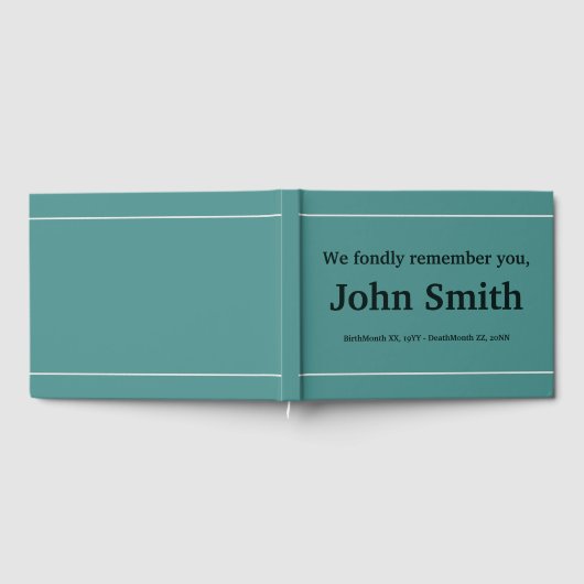 Minimalistische, elegante Erinnerungen Gästebuch (Voll)