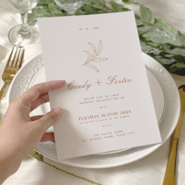 Minimalistische Elegante Eukalyptus Line Kunst Hoc Einladung