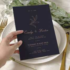 Minimalistische Elegante Eukalyptus Line Kunst Hoc Einladung