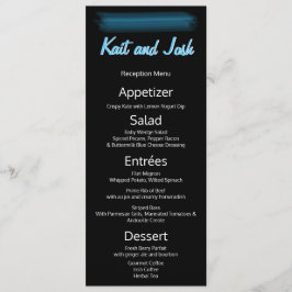 Minimalistische Elegante Fab Style Wedding Menükarte