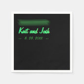 Minimalistische Elegante Fab Style Wedding Serviette (Vorderseite)