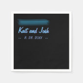 Minimalistische Elegante Fab Style Wedding Serviette (Vorderseite)