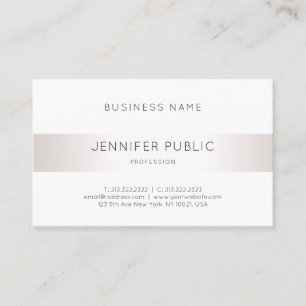 Minimalistische Elegante Faux-Silber Professionell Visitenkarte
