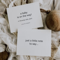 Minimalistische Elegante Formal Baby Announcement