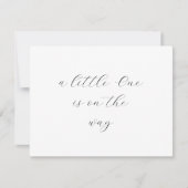 Minimalistische Elegante Foto Baby Announcement Ca Dankeskarte (Vorderseite)