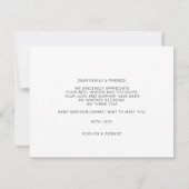 Minimalistische Elegante Foto Geburtskarte Dankeskarte (Rückseite)