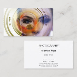 Minimalistische elegante Fotografie Visitenkarte