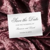 Minimalistische, elegante, graue Hochzeit retten d Save The Date