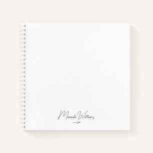 Minimalistische elegante handgeschriebene benutzer notizblock