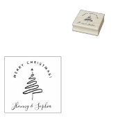 Minimalistische Elegante handgezeichnet Weihnachts Gummistempel (Stempel)