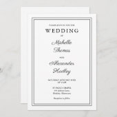 Minimalistische Elegante Hochzeit an der Grenze Einladung (Vorne/Hinten)