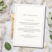 Minimalistische, elegante Hochzeit einladen, Moder Einladung