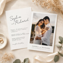 Minimalistische elegante Hochzeit