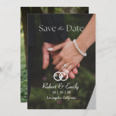 Minimalistische, elegante Hochzeit im Foto Save The Date (Vorne/Hinten)