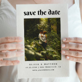 Minimalistische elegante Hochzeit | Sauberes Foto Save The Date