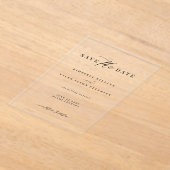 Minimalistische, elegante Hochzeit Save the Date Acryleinladungen (Ablage )
