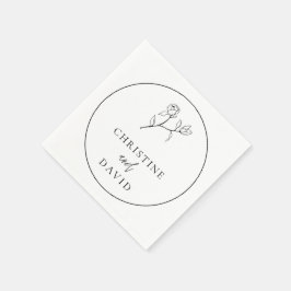 Minimalistische Elegante Hochzeit Serviette