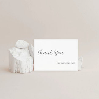 Minimalistische elegante Hochzeits-Dankeskarten Dankeskarte