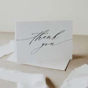 Minimalistische elegante Hochzeits-Dankeskarten ge Dankeskarte