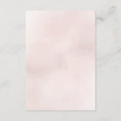 Minimalistische elegante Hochzeitsdetails Begleitkarte (Rückseite)