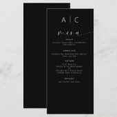 Minimalistische elegante Hochzeitsempfehlung Menükarte (Vorne/Hinten)